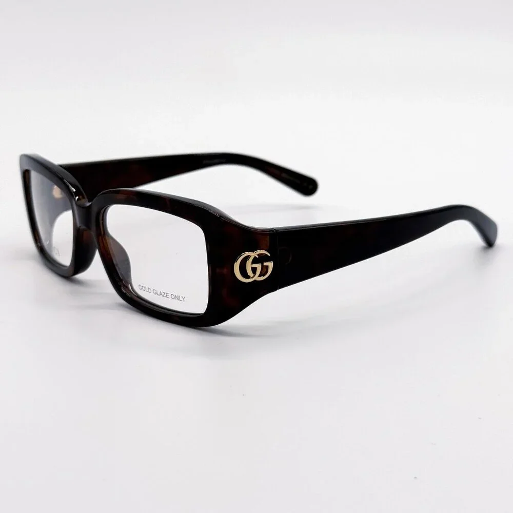NEW GUCCI GG1406O OO2 EYEGLASSES WOMEN HAVANA RECTANGULAR EYEWEAR GUCCI